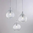 Lampă de design din sticlă și metal, fabricată în Italia, pentru un decor elegant - Atlas Viadurini