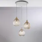 Lampă de design din sticlă și metal, fabricată în Italia, pentru un decor elegant - Atlas Viadurini
