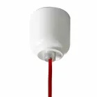 Lampă de proiectare suspendată din ceramică și aluminiu realizată în Italia Asia Viadurini