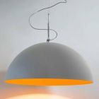 Lampă de proiectare suspendată In-es.artdesign Vopsea de ciment semi-moon Viadurini