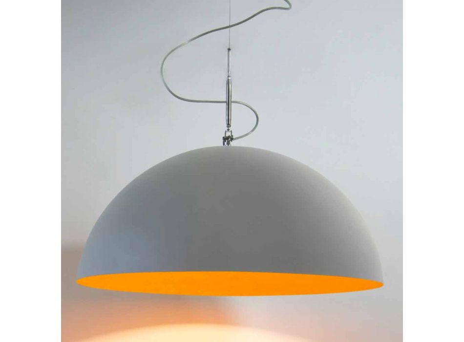 Lampă de proiectare suspendată In-es.artdesign Vopsea de ciment semi-moon Viadurini