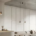 Lampă de suspendare dublă din fier și sticlă Made in Italy - Înnorat Viadurini