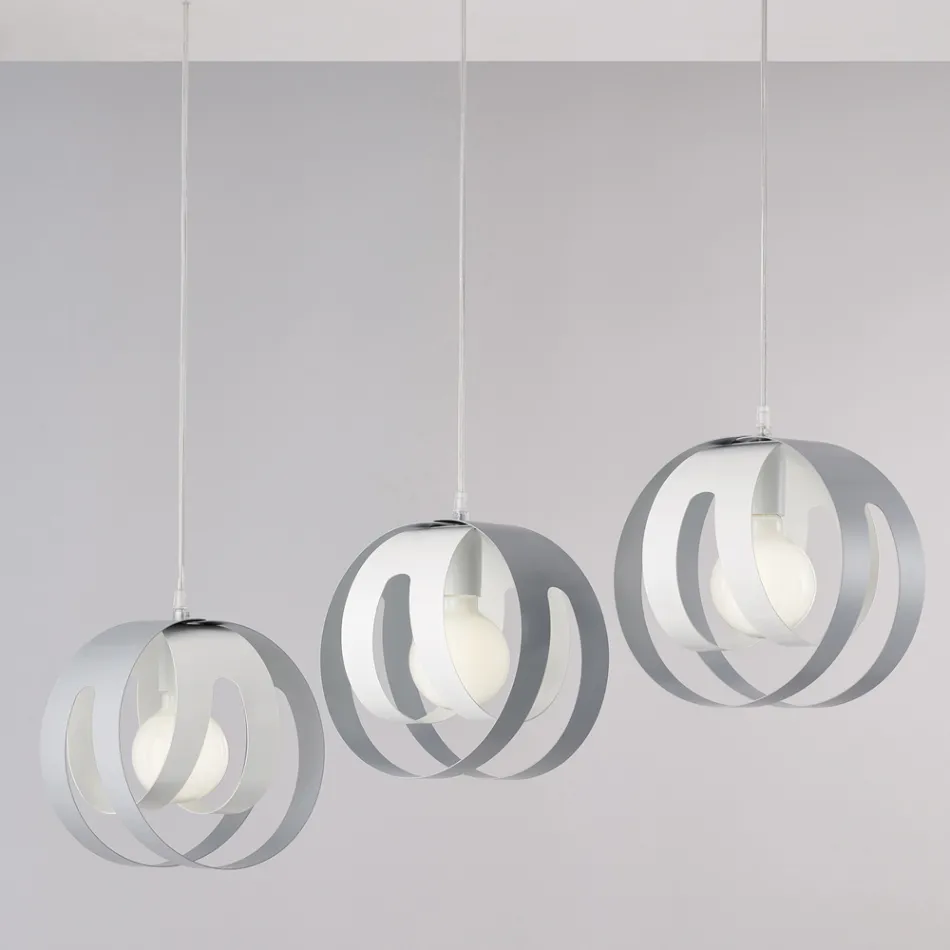 Lampă elegantă din sticlă și metal, fabricată în Italia, pentru interioare rafinate - Aries Viadurini