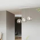 Lampă elegantă din sticlă și metal, fabricată în Italia, pentru interioare rafinate - Aries Viadurini