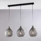 Lampă elegantă din sticlă și metal, fabricată în Italia, pentru interioare rafinate - Atlas Viadurini
