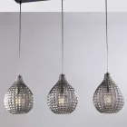 Lampă elegantă din sticlă și metal, fabricată în Italia, pentru interioare rafinate - Atlas Viadurini