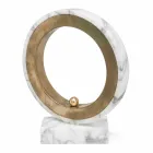 Lampă din marmură albă de Carrara și alamă Fabricată în Italia 2 dimensiuni - Nazife Viadurini