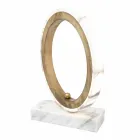 Lampă din marmură albă de Carrara și alamă Fabricată în Italia 2 dimensiuni - Nazife Viadurini