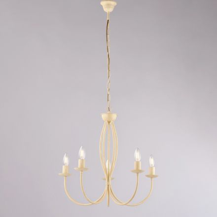 Lampă metalică albă shabby chic pentru decor elegant – Roccia Viadurini