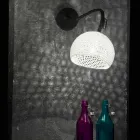 Lampa de perete din bumbac si bumbac In-es.artdesign Textura moderna A1 Viadurini