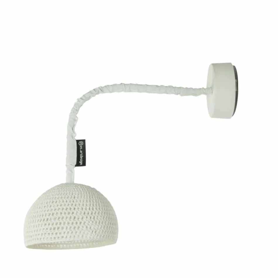 Lampa de perete din bumbac si bumbac In-es.artdesign Textura moderna A1 Viadurini