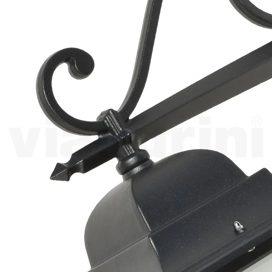 Lampă din sticlă cu structură din aluminiu turnat sub presiune Made in Italy - Scintilla Viadurini