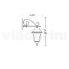 Lampă din sticlă cu structură din aluminiu turnat sub presiune, fabricată în Italia - Scintilla Viadurini