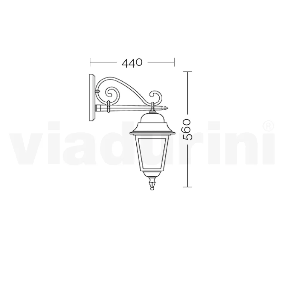 Lampă din sticlă cu structură din aluminiu turnat sub presiune, fabricată în Italia - Scintilla Viadurini