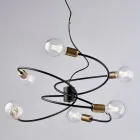 Lampă din sticlă și metal fabricată în Italia pentru spații rafinate – Venere Viadurini