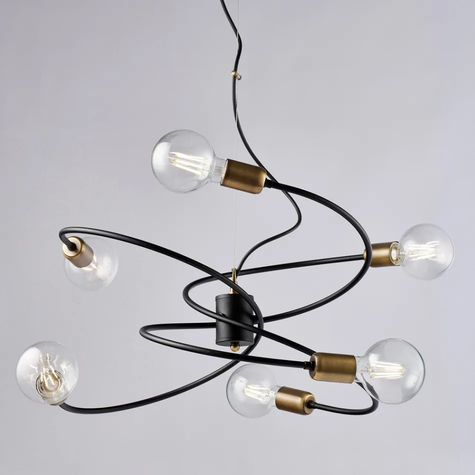 Lampă din sticlă și metal fabricată în Italia pentru spații rafinate – Venere Viadurini