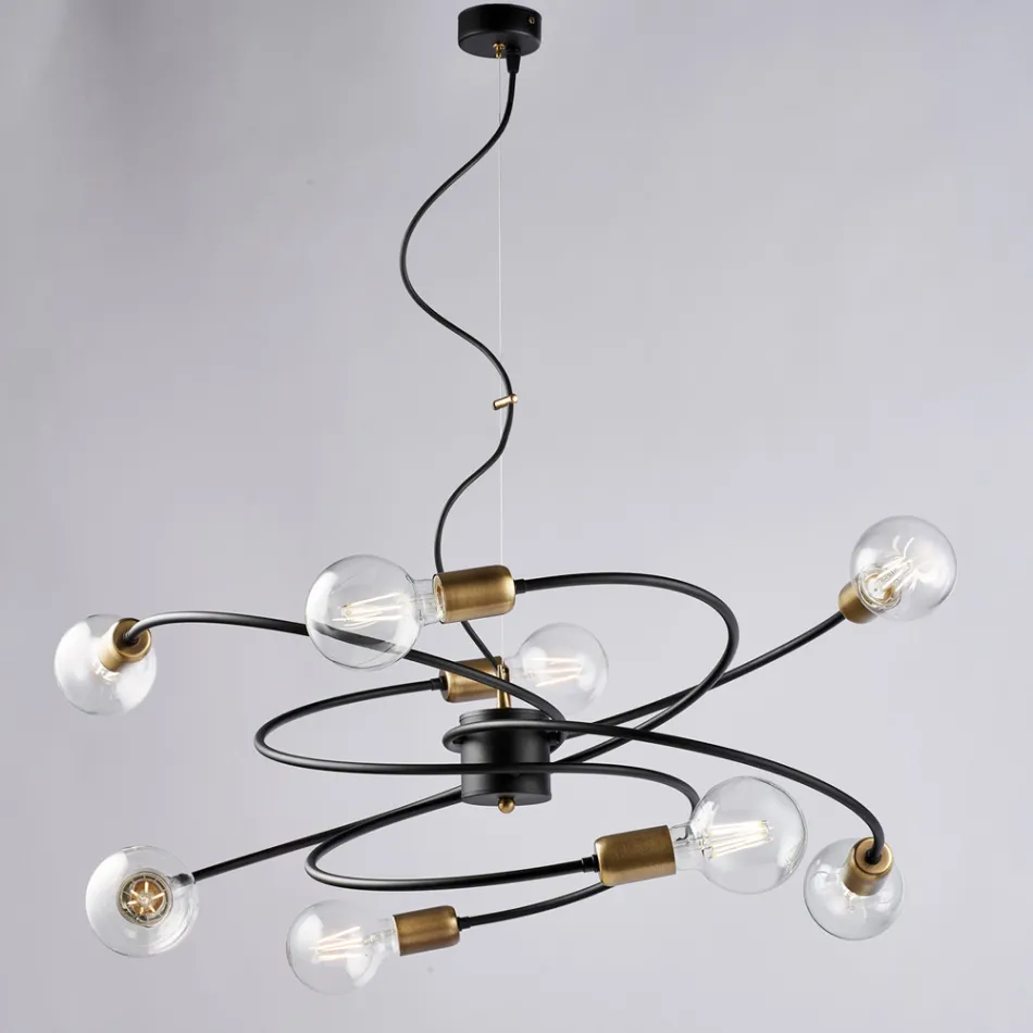 Lampă din sticlă și metal fabricată în Italia pentru spații rafinate – Venere Viadurini