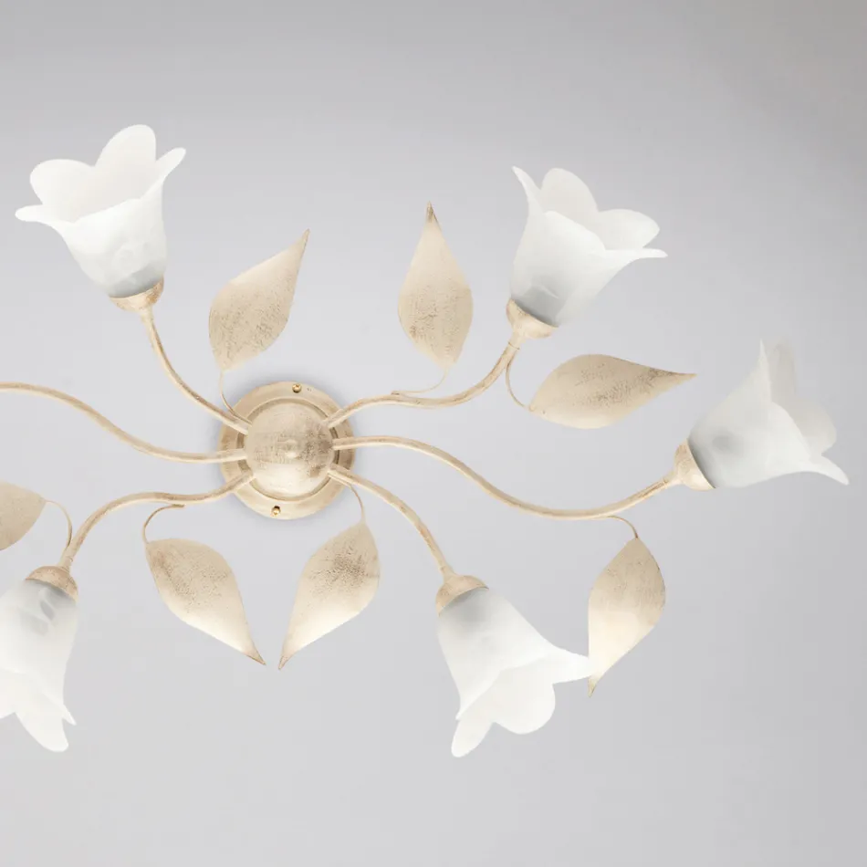 Lampă din sticlă și metal, fabricată în Italia, pentru mobilier elegant – Sirio Viadurini