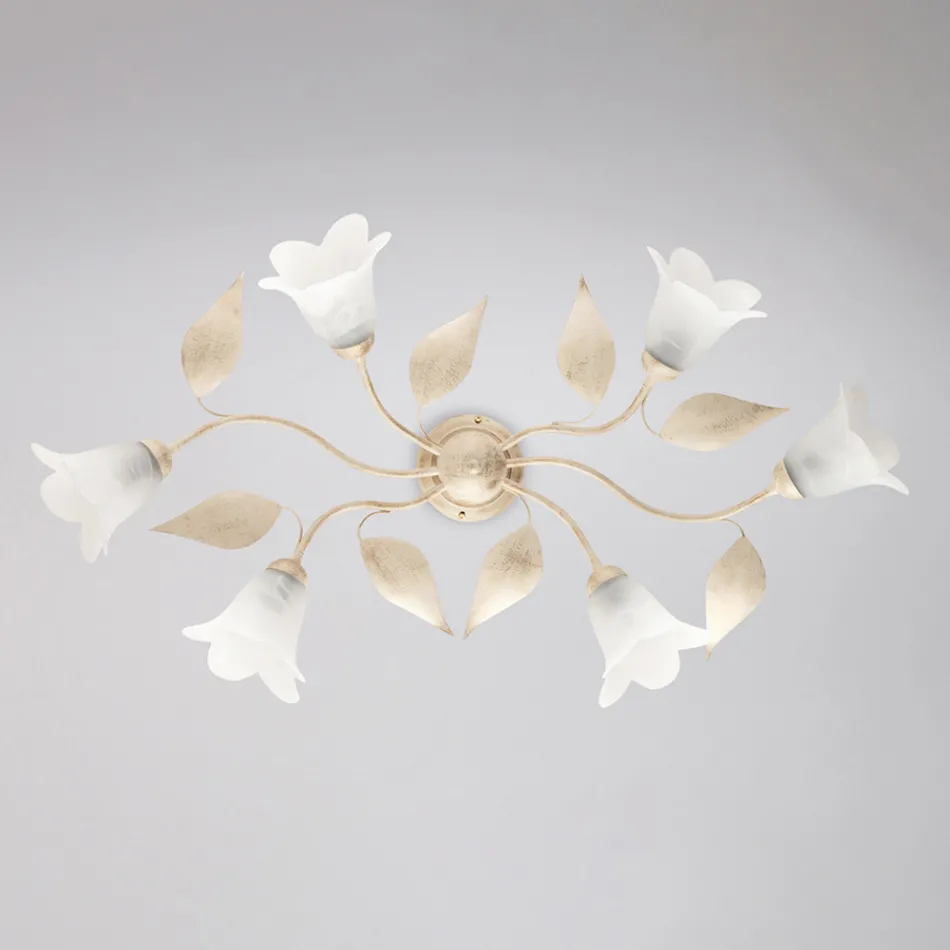 Lampă din sticlă și metal, fabricată în Italia, pentru mobilier elegant – Sirio Viadurini