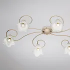 Lampă din sticlă și metal, fabricată în Italia, pentru interioare rafinate – Cometa Viadurini