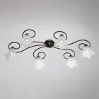 Lampă din sticlă și metal, fabricată în Italia, pentru interioare rafinate – Cometa Viadurini