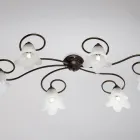 Lampă din sticlă și metal, fabricată în Italia, pentru interioare rafinate – Cometa Viadurini