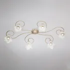 Lampă din sticlă și metal, fabricată în Italia, pentru interioare rafinate – Cometa Viadurini