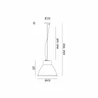 Lampa industriale în suspensie de fier Loft Media Il Fanale Viadurini