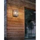 Lampa industriale din alamă și panou de sticlă Lumina Viadurini