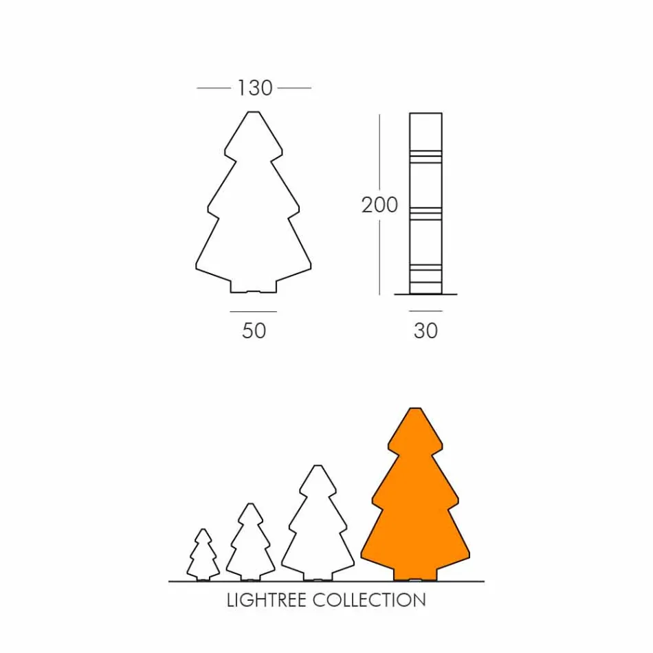 Lampă interioară de masă / podea Slide Lightree Crăciun realizat în Italia Viadurini