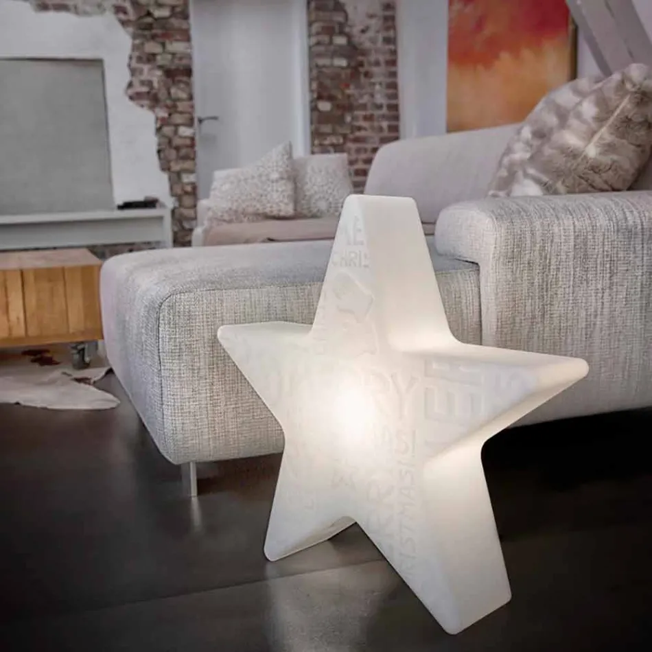 Lampă interioară sau exterioară cu led alb, roșu sau verde, solar sau E27 - Natalestar Viadurini