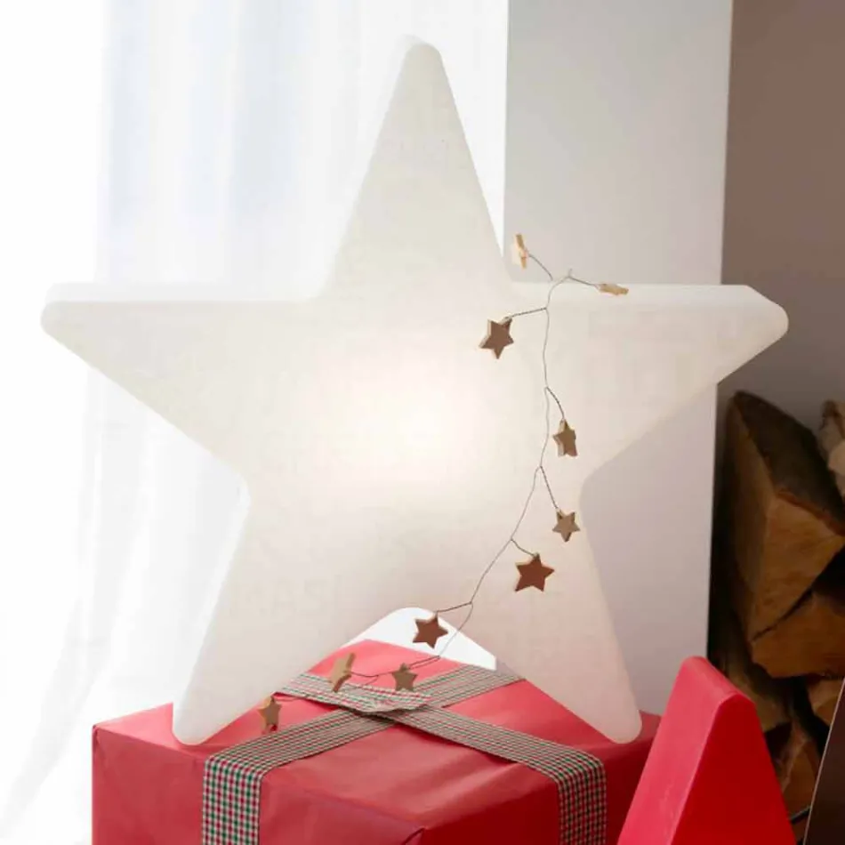 Lampă interioară sau exterioară cu led alb, roșu sau verde, solar sau E27 - Natalestar Viadurini