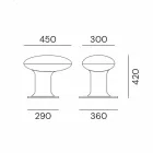 Lampă de grădină cu led în design gri sau maro din fontă - Bitta de Il Fanale Viadurini