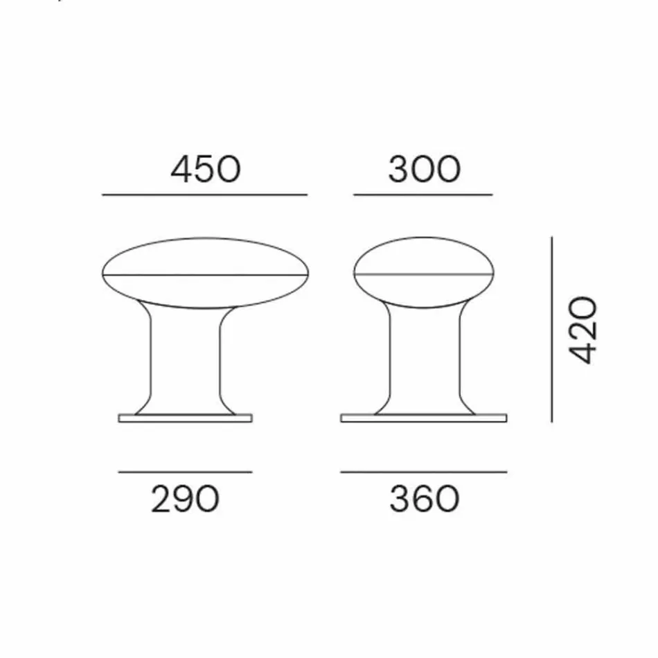 Lampă de grădină cu led în design gri sau maro din fontă - Bitta de Il Fanale Viadurini