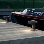 Lampa de gradina cu LED de design din fonta gri sau maro - Bitta by Il Fanale Viadurini