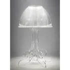 Lampa de Masa Led din plexiglas transparent Made in Italy - Odette Viadurini