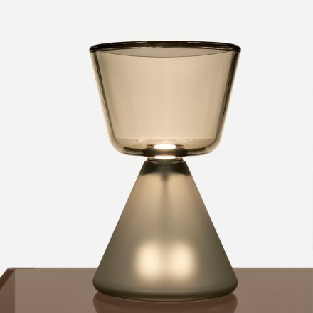 Lampă de masă LED din sticlă suflată de Murano, fabricată în Italia - Isola Viadurini