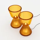 Lampă de masă LED din sticlă suflată de Murano, fabricată în Italia - Isola Viadurini