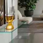 Lampă de masă LED din sticlă suflată de Murano, fabricată în Italia - Isola Viadurini