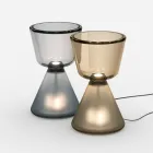 Lampă de masă LED din sticlă suflată de Murano, fabricată în Italia - Isola Viadurini