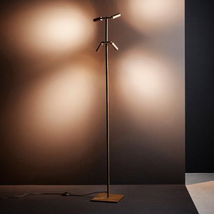 Lampa de podea LED din alama cu lumini reglabile Made in Italy - Lampo Viadurini