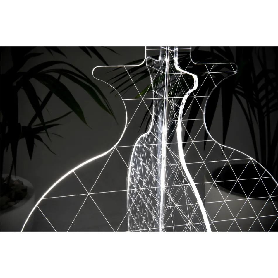 Lampă de podea modernă, marcată cu laser, din plexiglas, 3 dimensiuni - Raissa Viadurini