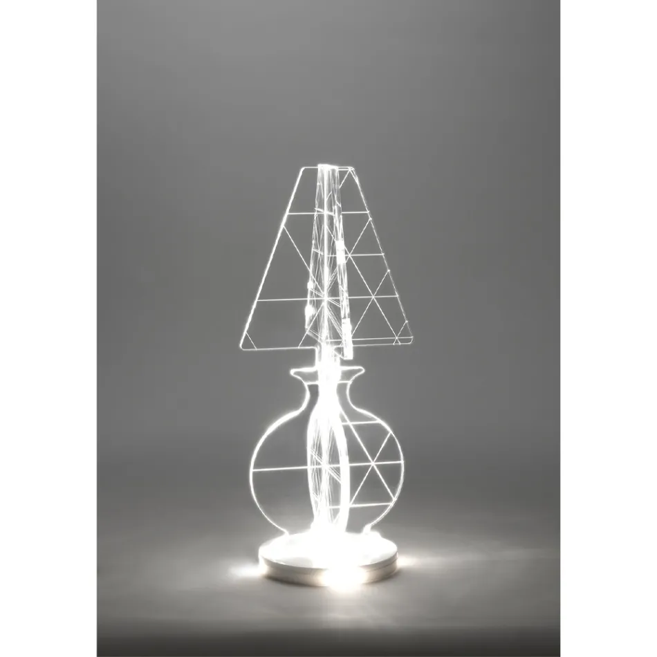 Lampă de podea modernă, marcată cu laser, din plexiglas, 3 dimensiuni - Raissa Viadurini