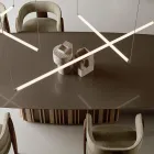 Lampă LED modernă din sticlă striată cu un design exclusivist fabricată în Italia - Lys Viadurini
