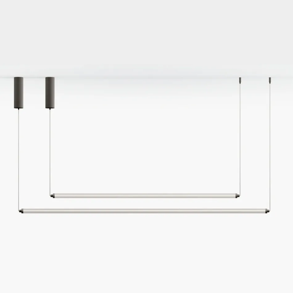 Lampă LED modernă din sticlă striată cu un design exclusivist fabricată în Italia - Lys Viadurini