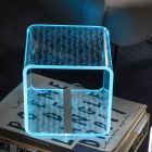 Lampa Led Rgb in Cristal Acrilic Transparent Decor Laser - Robiola Viadurini