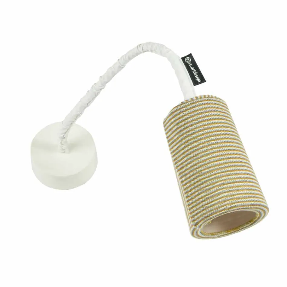 Lampă de perete modernă In-es.artdesign Vopsea Un nebulit și lână în formă de striat Viadurini