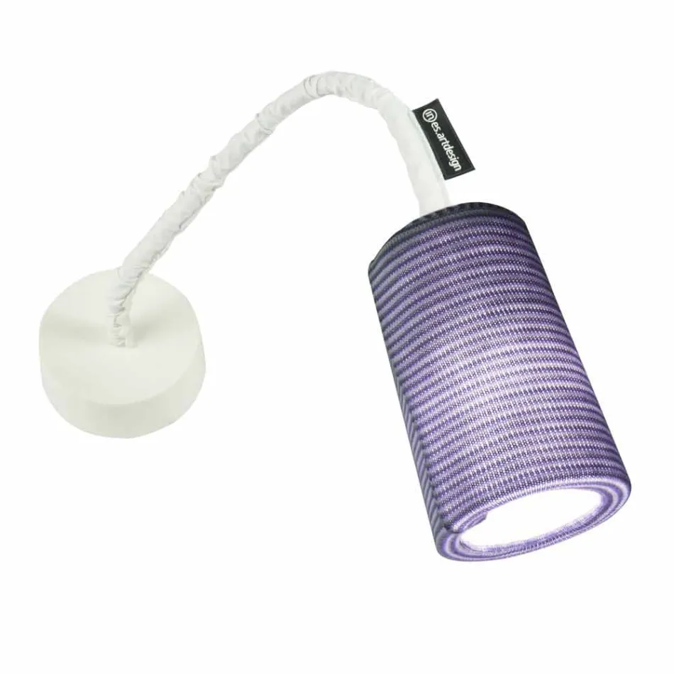 Lampă de perete modernă In-es.artdesign Vopsea Un nebulit și lână în formă de striat Viadurini