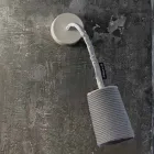 Lampă de perete modernă In-es.artdesign Vopsea Un nebulit și lână în formă de striat Viadurini