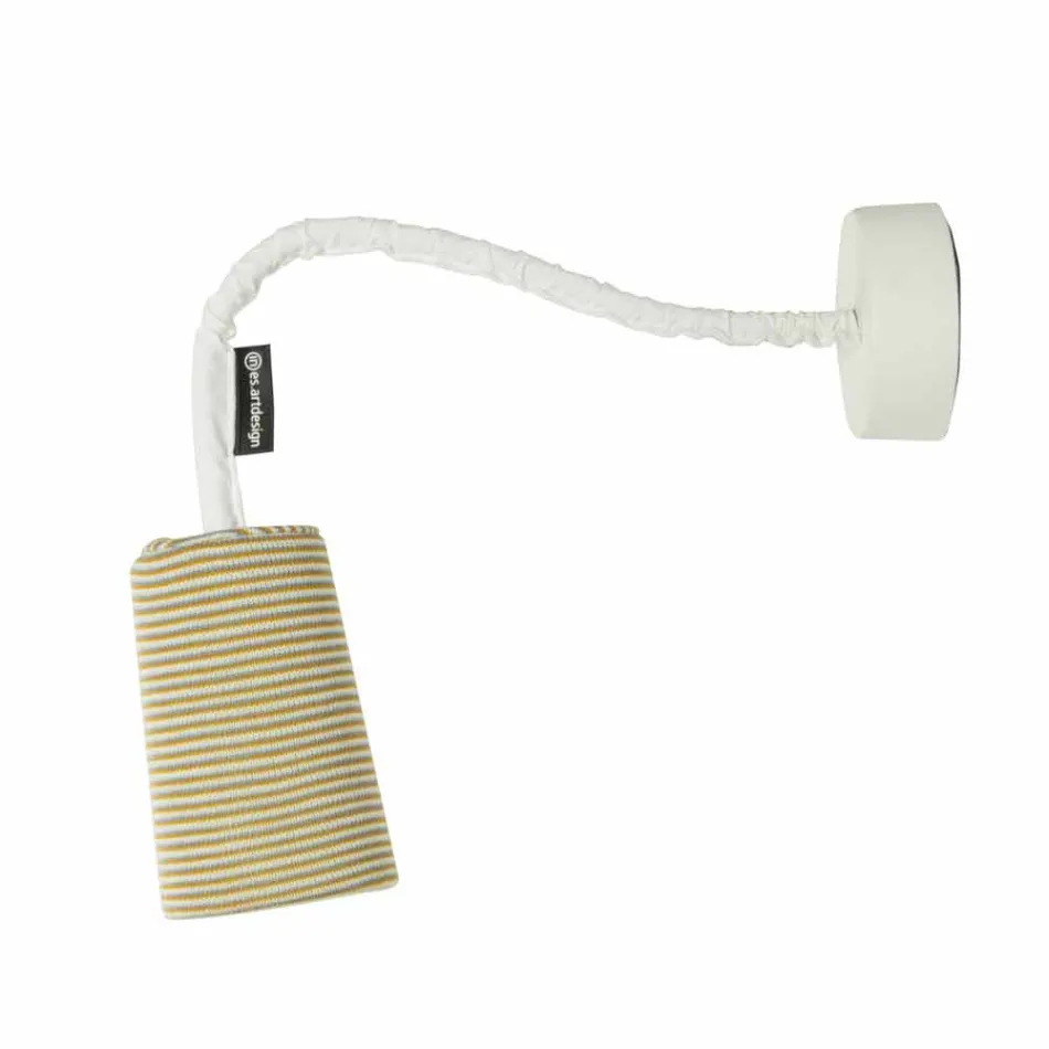 Lampă de perete modernă In-es.artdesign Vopsea Un nebulit și lână în formă de striat Viadurini